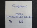 Ag medaile - Paola Reine des Belges, Ag 0,925, 11,5 g, průměr 30mm, náklad 7500ks, certifikát, etue