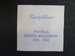 Ag medaile - Fabiola Regina Belgarum, Ag 0,925, 11,5 g, průměr 30mm, náklad 2500ks, certifikát, etue