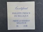 Ag medaile - Philippe Prince de Belgique, Ag 0,925, 11,5 g, průměr 30mm, náklad 7500ks, certifikát, etue