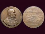 Německo (Germany - Saxony). Bronzová historická medaile Feldmarschall Erzherzog Friedrich Herzog von Teschen 1914, sign.Scholz, průměr 55 mm