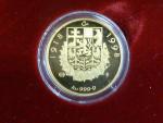 1998, Česká mincovna, zlatá medaile T.G.M. 80.let ČR, Au 0,999,9, 7,78g, náklad 500 ks, etue, certifikát
