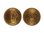 USA - 20 Dollar 1898 S, Au 0,900, 33,436g, KM # 74.3, v plastovém obalu od PCGS, MS63
