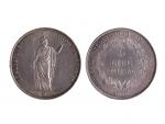 Itálie - Ferdinand V. 1835-1848, 5 Lira1848 M stojící Italie, Revoluční vláda v Miláně