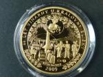 2009, pamětní 5ti dukátová medaile U královny Elišky, Au 999,9, 15,56g, číslovaná č.69, náklad 70ks, etue, certifikát