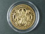 2010, pamětní dukátová medaile U královny Elišky, Au999,9, 3,49g, číslovaná č. 029, V.Oppl, L.Lietava, náklad 100ks, etue, certifikát