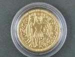 2001, Česká mincovna, zlatá medaile Dukát V. Jagellonského, Au 0,986, 3,49g, náklad 500 ks, etue, certifikát
