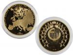 2004, Česká mincovna, Vladimír Opl - zlatá medaile Vstup ČR do EU, Au 0,999, 31,1g (1 UNZ), průměr 37mm, náklad 200 ks číslovaná na hraně č. 31