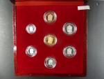 Sada mincí ČSSR 1962, náklad 100ks, číslované, 1, 3, 5, 10, 25 hal Ag 925/1000, 50 hal Au 9000/1000 7,35g,  1 Kčs Au 986/1000, 14,10g
