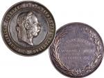 František Josef I. 1848-1916 - AR Medaile, (J. Tautenhayn)  Náhrada státu za hospodářské zásluhy, německý text, nesign., 40mm