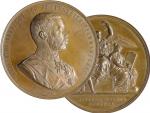 Arcivévoda Albrecht 1817-1895 - AE medaile b.d. (1877) na jeho 50-ti leté služební jubileum, pr. 63 mm, Haus. 330, etue
