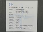 1999, pamětní medaile ke vstupu do NATO 1999 čísl. 68, Au 999,9, 7,78g, náklad 100ks, etue 