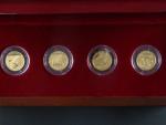 2007, Česká mincovna, zlatá medaile sada 4ks Národní parky ČR, Au 0,999,9, 4x 3,11g, náklad 200 ks, etue, certifikát