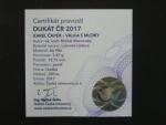 2017, Česká mincovna, zlatá medaile Dukát ČR 2017 karel Čapek, Au 0,986, 3,49g, náklad 200 ks, etue, certifikát
