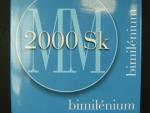 2000 Sk 2000 Bimilénium, etue, certifikát