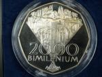 2000 Sk 2000 Bimilénium, etue, certifikát, nepatrné praskliny v bublině