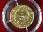 2007, Česká mincovna, zlatá medaile replika rak. uhr. 1/2 Koruny 1861F.J.I. (J.Lukáš), raženo 500 kusů. 20 mm, Au 986 (3,49 g), etue, certifikát