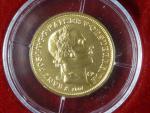 2007, Česká mincovna, zlatá medaile replika rak. uhr. 1/2 Koruny 1861F.J.I. (J.Lukáš), raženo 500 kusů. 20 mm, Au 986 (3,49 g), etue, certifikát
