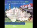 sada 2007 s motivem UNESCO v ČR + žeton, náklad 8500 ks
