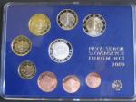 2009 ročníková sada euromincí + Ag žeton - PROOF