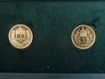 sada Au medailí 1 K 1892 rakouská a uherská ke 130.výročí zavedení korunové měny, Au 0,999, 2x 10g, náklad 30 ks, certifikát, společná etue