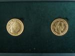 sada Au medailí 1 K 1892 rakouská a uherská ke 130.výročí zavedení korunové měny, Au 0,999, 2x 10g, náklad 30 ks, certifikát, společná etue