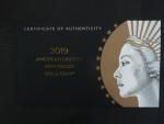 100 Dolar 2019 W Liberty, vysoký reliéf, 31,108 g, Au 0,999, certifikát, etue