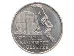 10 Euro 2009 F, 400. výročí Keplerových zákonů, 0.925 Ag, 18g