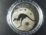 1 Dollars - 1 Oz Ag - Kangaroo 2005, kvalita proof, Ag 0.999, 31,1g, KM 749