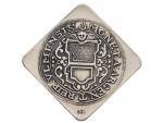 Ulm,  novoražba 1 Guldenu 1704 ve formě klipy, 8.23g, punc 0.835 Ag_