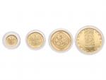 sada zlatých mincí Koruna česká, 1000, 2500, 5000, 10000 Kč 1997, kvalita proof, raženo 1494 ks, společná dřevěná etue, certifikáty, N ZCZ 1-4