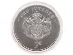 5 Euro 2008, Albert II., 0.900 Ag, 12g, náklad 9000ks