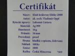 pamětní medaile 2008 Klub královny Elišky - II.výročí založení vinotéky, Ag999, 16g, hrana s opisem, číslovaná č.69, náklad 100 ks