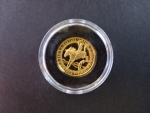 Zlatá  medaile z cyklu Magická Praha - Šemík a Horymír, Ag 0,586, 2g, průměr 18 mm, certifikát, etue