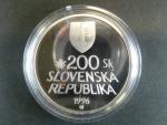 200 Sk 1996, 100. výročí ozubené železnice Štrba-Štrbské pleso, etue, certifikát