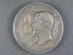 Císařovna Eugenie a císař Napoleon III., zinek, průměr 68 mm