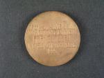 Bronzová pamětní medaile na návštěvu F.J.I. v Jablonci nad Nisou, průměr 40 mm
