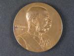 Bronzová medaile F.J.I. 1914, průměr 50 mm, med. R. Neuberger