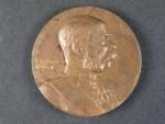 Bronzová medaile F.J.I. 1914, průměr 50 mm, med. R. Neuberger A. Hartig