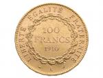 100 Frank 1910 A, 32.258g, 0.900 Au_