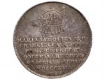Ag žeton 1808 ke korunovaci Marie Ludoviky uherskou královnou v Bratislavě, průměr 20 mm, 2,18 g, patina, Früh. III.3.b_