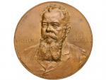 Scharff Anton Karl Rudolf 1845-1903 - AE medaile 1896 Guilelmus de Hartel, Bronz 59 mm_