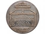 ČNS - pobočka v Mladé Boleslavi - AE medaile 25 let pobočky, 1980, Bronz postříbřený, 50 mm, 63,59 g., signováno Fridrichovský, náklad 250 ks