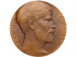 ČNS - ústředí, Praha - AE medaile Alfons Mucha, 1965, Bronz 60 mm, 80,84 g., signováno M. Knobloch