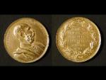Rakousko (Austria), Pozlacená bronzová pamětní medaile na návštěvu císaře Františka Josefa I. v Brne 1892, sign. Christelbauer, průměr 36.5 mm