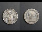 Rakousko (Austria). Pamětní stříbrná střelecká medaile k 350. výročí založení spolku Brieg 1924, sign. M.W.