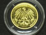2008, Česká mincovna, zlatá dukátová medaile U královny královny Elišky, Au999,9, Au999,9, 3,11g, číslovaná, náklad 70ks  