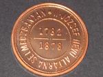 1 Zlatník 1878 bansko-štiavnický odražek Cu, novoražba Kremnice