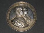 Ag  medaile 1881, (A.SCHARFF), SVATBA SE STEFANIÍ BELGICKOU, ARC. RUDOLF