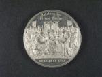 Zinková medaile dóm v Kolíně, uctívání tří králů, průměr 50 mm