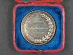Rakousko Uhersko F.J.I. stříbrná medaile Náhrada státu za hospodářské zásluhy, německá verze, Ag, 35.1 g. průměr 40,3 mm, orig. etue